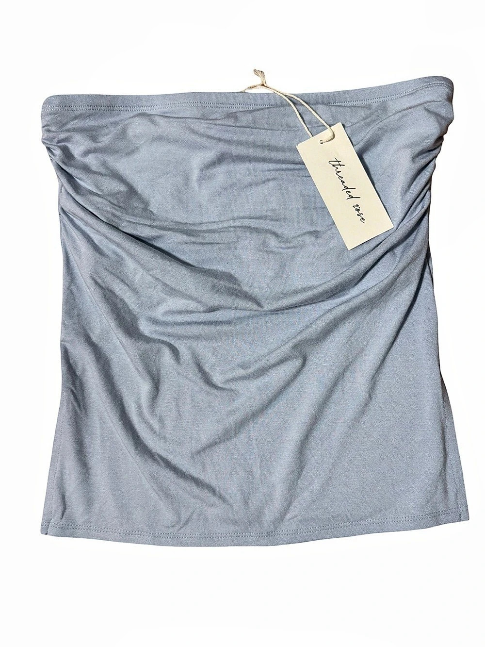 Threaded Rose Strapless Gray Top Size XS